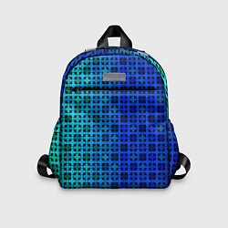 Детский рюкзак Сине-зеленый геометрический узор