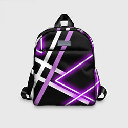 Детский рюкзак Фиолетовые полоски с неоном
