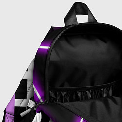 Детский рюкзак Фиолетовые полоски с неоном, цвет: 3D-принт — фото 2