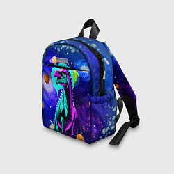 Детский рюкзак Динозавр в космосе - неоновое свечение, цвет: 3D-принт — фото 2