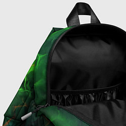 Детский рюкзак Зеленое свечение молния, цвет: 3D-принт — фото 2