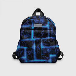 Детский рюкзак Камни и голубой неон, цвет: 3D-принт