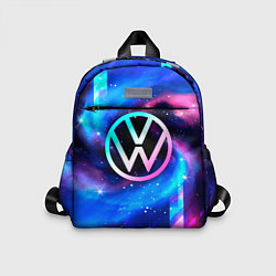 Детский рюкзак Volkswagen неоновый космос, цвет: 3D-принт