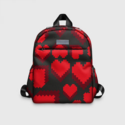 Детский рюкзак Pixel hearts, цвет: 3D-принт