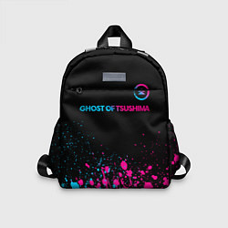 Детский рюкзак Ghost of Tsushima - neon gradient: символ сверху, цвет: 3D-принт