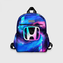 Детский рюкзак Honda неоновый космос, цвет: 3D-принт