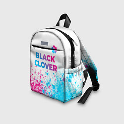Детский рюкзак Black Clover neon gradient style: символ сверху, цвет: 3D-принт — фото 2
