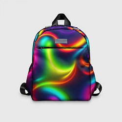 Детский рюкзак Неоновые радужные разводы, цвет: 3D-принт
