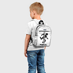 Детский рюкзак Portal с потертостями на светлом фоне, цвет: 3D-принт — фото 2