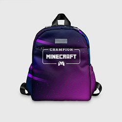Детский рюкзак Minecraft gaming champion: рамка с лого и джойстик, цвет: 3D-принт