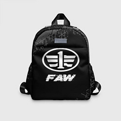 Детский рюкзак FAW speed на темном фоне со следами шин