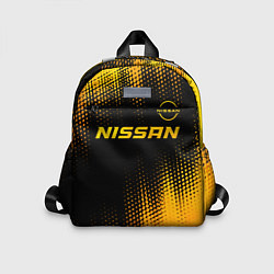 Детский рюкзак Nissan - gold gradient: символ сверху, цвет: 3D-принт
