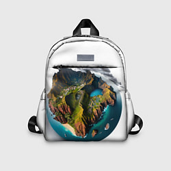 Детский рюкзак Планета с одним островом, цвет: 3D-принт