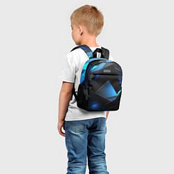 Детский рюкзак Черные и синие элементы, цвет: 3D-принт — фото 2