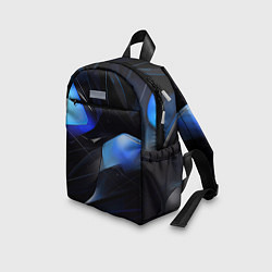 Детский рюкзак Black blue elements, цвет: 3D-принт — фото 2