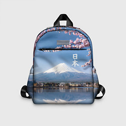 Детский рюкзак Цветущая сакура на фоне Фудзиямы - Япония, цвет: 3D-принт