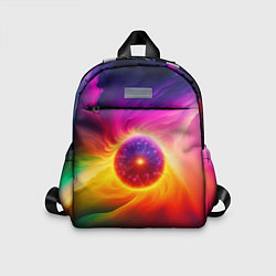 Детский рюкзак Неоновое солнце, цвет: 3D-принт