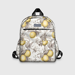 Детский рюкзак Лимоны - винтаж графика: паттерн, цвет: 3D-принт