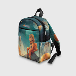 Детский рюкзак Девочка в оранжевом скафандре: арт нейросети, цвет: 3D-принт — фото 2