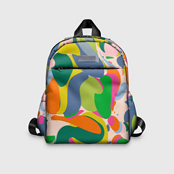Детский рюкзак Краски абстрактные линии, цвет: 3D-принт