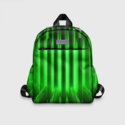 Детский рюкзак Зеленые неоновый световой фон, цвет: 3D-принт