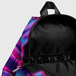 Детский рюкзак Фиолетовые неоновые волны, цвет: 3D-принт — фото 2