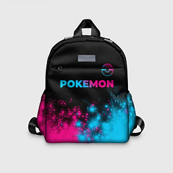 Детский рюкзак Pokemon - neon gradient: символ сверху, цвет: 3D-принт