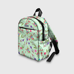 Детский рюкзак Цветы на веточках и листья, цвет: 3D-принт — фото 2