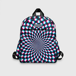 Детский рюкзак Оптическая иллюзия глитч, цвет: 3D-принт