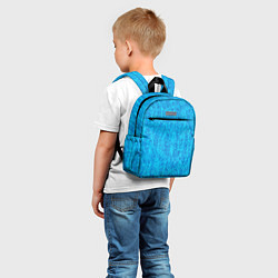 Детский рюкзак Абстракция лазурный голубой, цвет: 3D-принт — фото 2