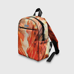 Детский рюкзак Бежевые и красные краски, цвет: 3D-принт — фото 2