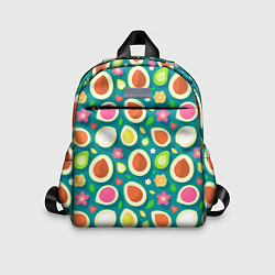 Детский рюкзак Текстура авокадо и цветы, цвет: 3D-принт