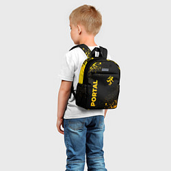 Детский рюкзак Portal - gold gradient: надпись, символ, цвет: 3D-принт — фото 2