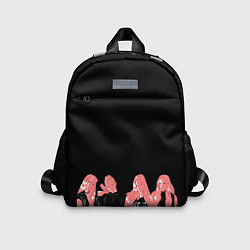 Детский рюкзак Black pink на черном, цвет: 3D-принт