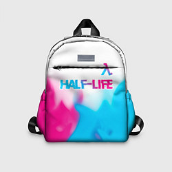 Детский рюкзак Half-Life neon gradient style: символ сверху, цвет: 3D-принт