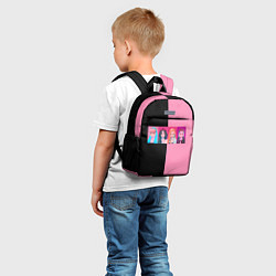 Детский рюкзак Группа Black pink на черно-розовом фоне, цвет: 3D-принт — фото 2
