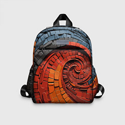 Детский рюкзак Кирпичная кладка спираль, цвет: 3D-принт