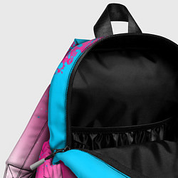 Детский рюкзак Warframe neon gradient style: надпись, символ, цвет: 3D-принт — фото 2