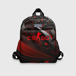 Детский рюкзак CS GO red and black, цвет: 3D-принт