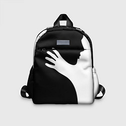 Детский рюкзак Чёрно-белый рисунок, цвет: 3D-принт