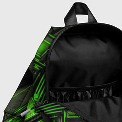 Детский рюкзак Неоновые зелёные блоки, цвет: 3D-принт — фото 2
