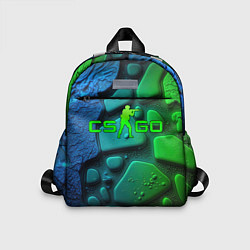 Детский рюкзак CS GO green black abstract, цвет: 3D-принт