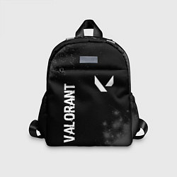 Детский рюкзак Valorant glitch на темном фоне: надпись, символ, цвет: 3D-принт