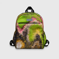 Детский рюкзак Green brown pattern, цвет: 3D-принт
