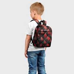 Детский рюкзак Объемная текстура красная кожа, цвет: 3D-принт — фото 2