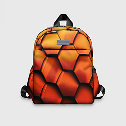 Детский рюкзак Объемные оранжевые плиты, цвет: 3D-принт
