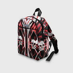 Детский рюкзак Красные кибер черепа, цвет: 3D-принт — фото 2