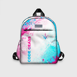 Детский рюкзак Code Geass neon gradient style: надпись, символ, цвет: 3D-принт