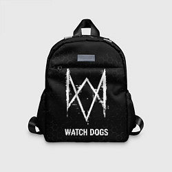 Детский рюкзак Watch Dogs glitch на темном фоне, цвет: 3D-принт