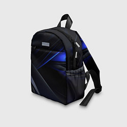 Детский рюкзак Black blue background, цвет: 3D-принт — фото 2